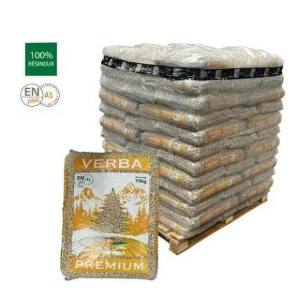 Verba Premium — Pacote completo de pellets 1,05 T (70 sacos × 15 kg)