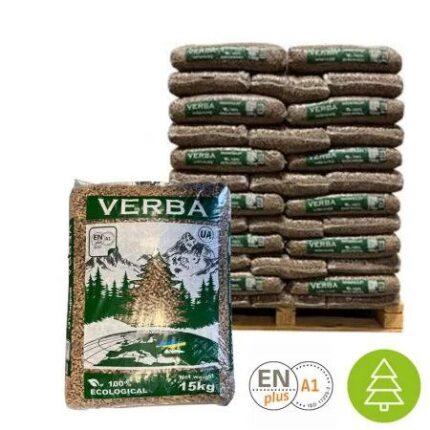 Verba – Pacote completo com 70 pellets de aquecimento de 15 kg cada
